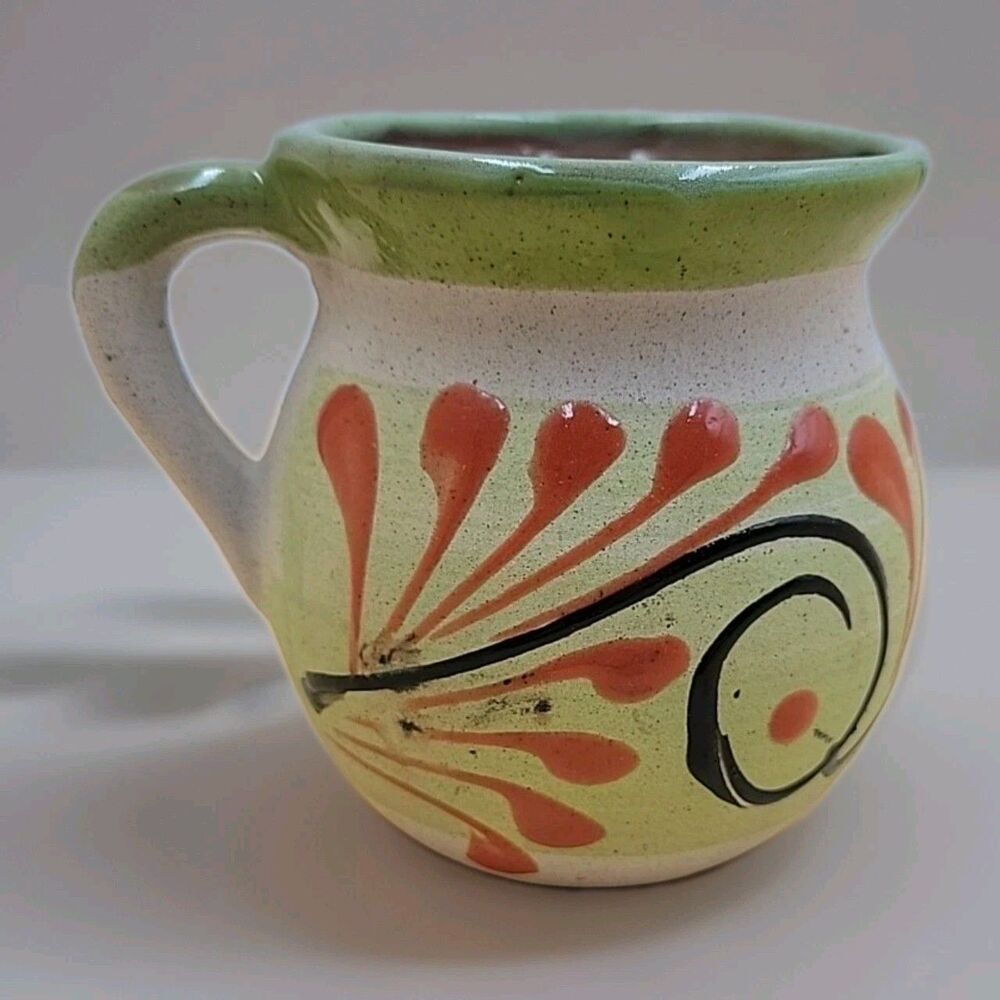 Studio Pottery Colorful Coffee Mug 4" High